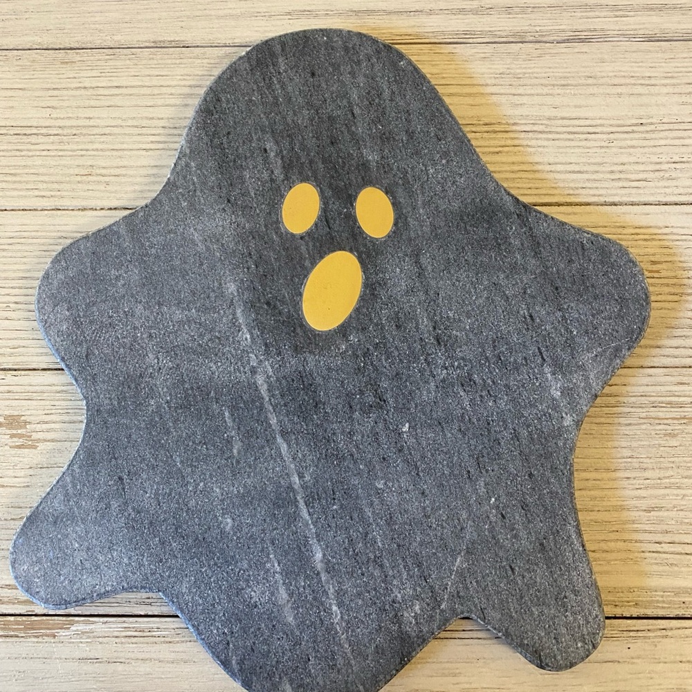 Ghost-Shaped Gray Stone Trivet/Server
